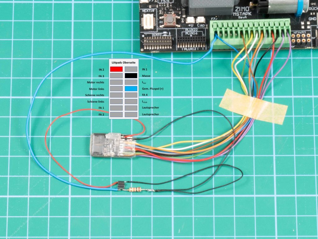 Probeaufbau achssynchroner Sound